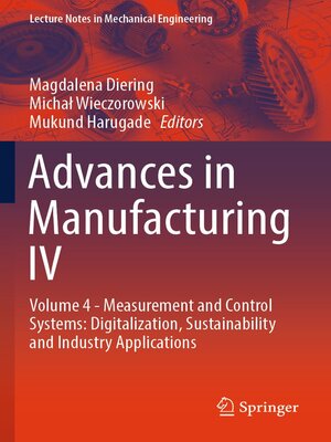 cover image of Advances in Manufacturing IV